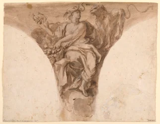 Design for a Pendentive in the Baptismal Vestibule of St. Peter’s